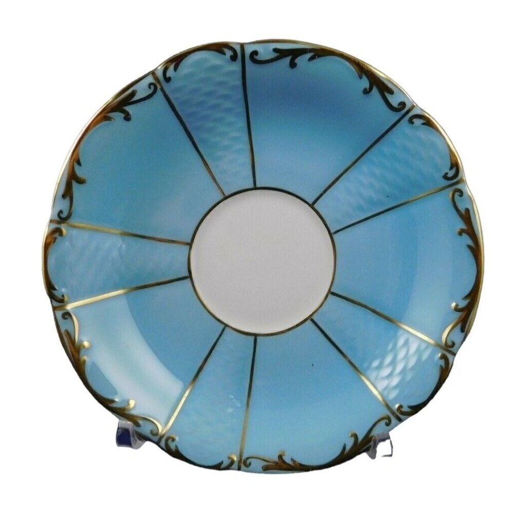 WONDERFUL PARAGON BLUE & GOLD SAUCER ONLY